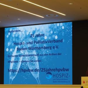 HPVBW-Mitgliederversammlung: Hinweis zu den Online-Jubiläumsgrüßen aus der Mitgliedschaft - Foto: Birgit Beurer