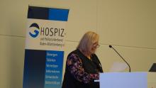 HPVBW-Mitgliederversammlung: Helga Eckermann, HPVBW-Schatzmeisterin berichtet über die Finanzen des Vereins- Foto: Birgit Beurer