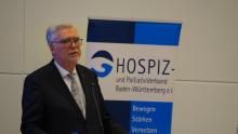 25 Jahre HPVBW: Grußwort Prof. Dr. Winfried Hardinghaus, Vorsitzender des Dt. Hospiz- und PalliativVerband e. V. - Foto: Birgit Beurer